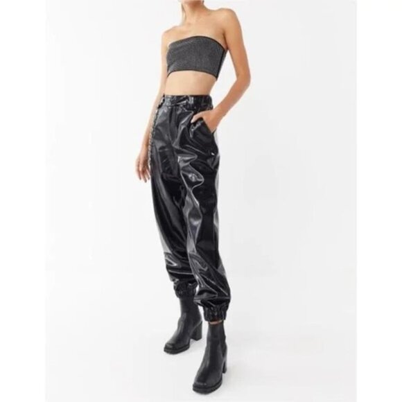 I.AM.GIA Cobain Patent Faux Leather Chain Pant Sz XS - Picture 4 of 13